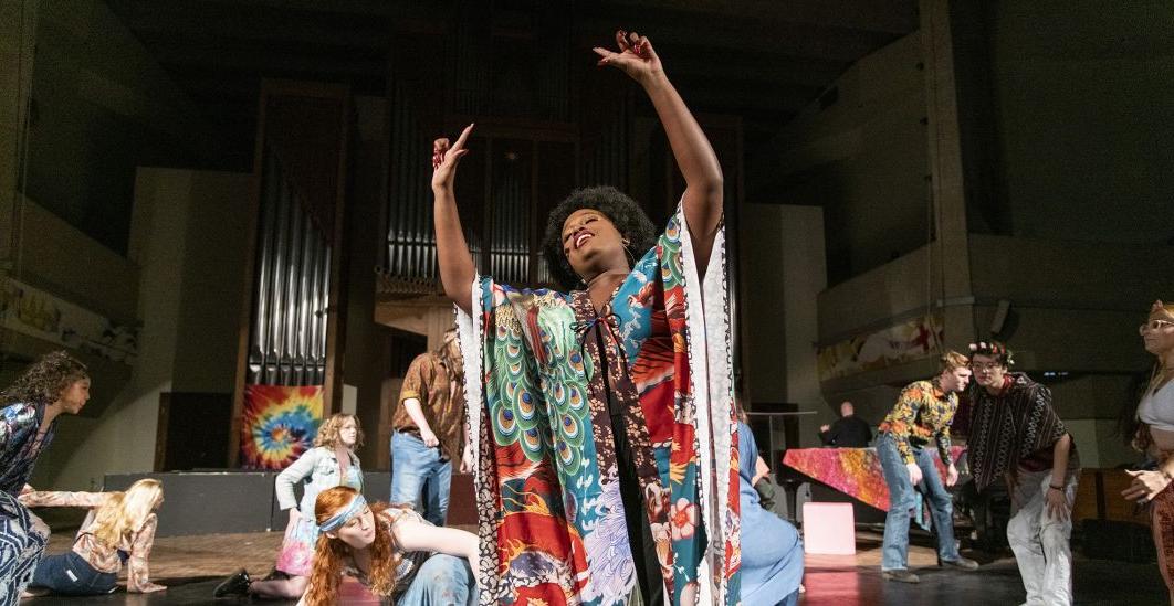 Students performed the music ?Hair? as part of the 2022-23 season.